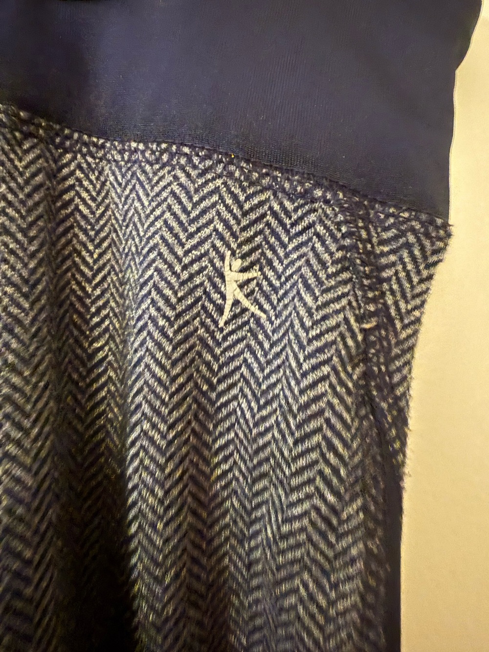Danskin Now Blue Sapphire Herringbone Active Leggings Plus Size XXL 20